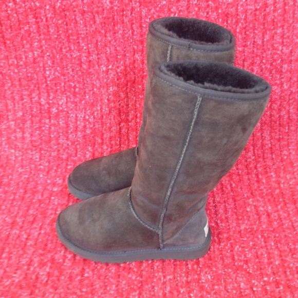 UGG Classic Tall II Boots Sheepskin Leather 6W - Picture 5 of 10